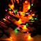 Pack of 200 Orange Green & Purple Halloween Lights with Black Wire
